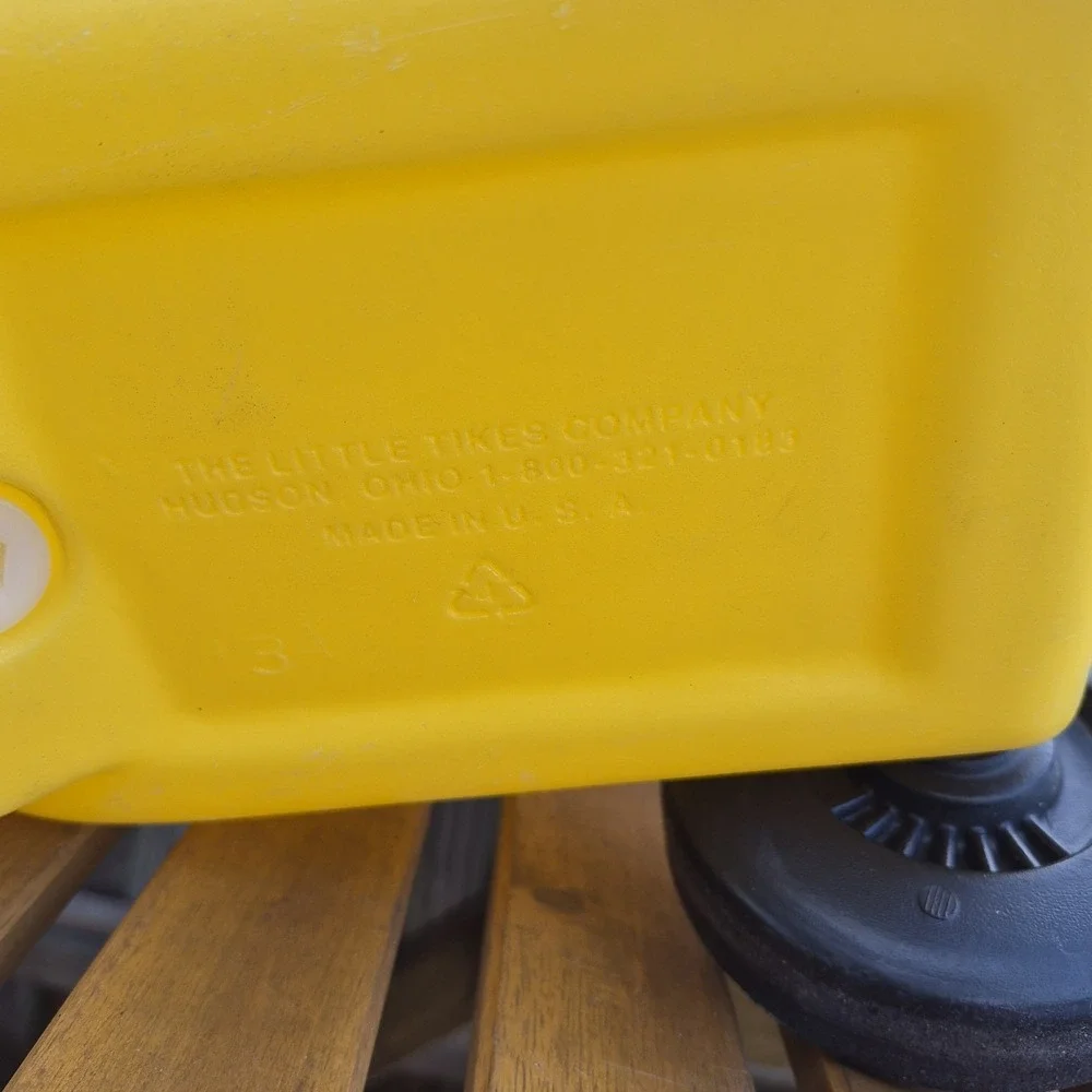 Little Tikes Yellow Trailer Cart Wagon Wheelbarrow Vintage for Green Tractor